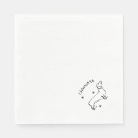 Minimalist Dachshund Art - Your Text, Your Style