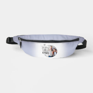 Minimalist Dad Birthday Typography Photo Bum Bags
