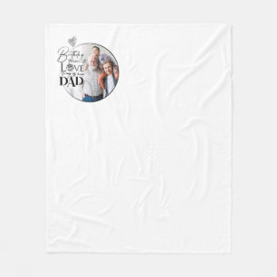 Minimalist Dad Birthday Typography Photo Fleece Blanket