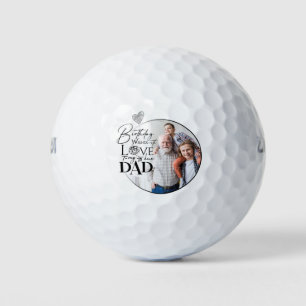 Minimalist Dad Birthday Typography Photo Golf Balls