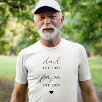 Minimalist Dad & Papa EST Year Custom Gift