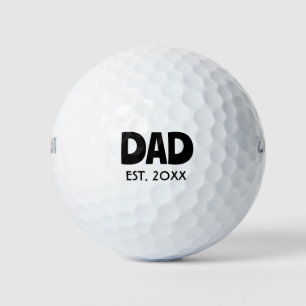Minimalist DAD Personalised EST. Year Golf Balls