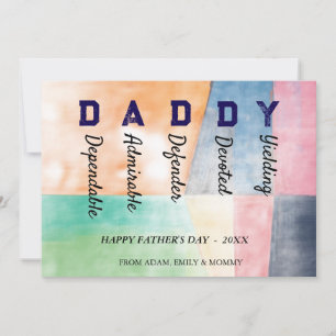 Minimalist DADDY Happy Father's Day Card