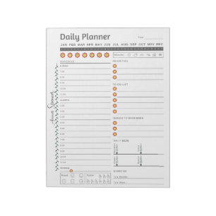Minimalist Daily Planner - Customisable Name Notepad