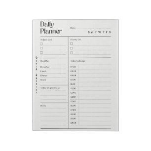 Minimalist Daily Planner  Notepad