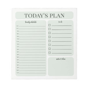 Minimalist Daily Planner Notepad   Hourly To Do