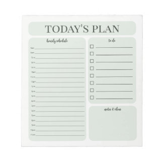 Minimalist Daily Planner Notepad | Hourly To Do