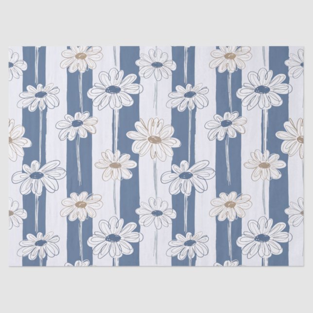 Minimalist Daisy Floral Pattern (3) Tissue Paper (Front)