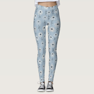 Minimalist Daisy Floral Pattern (7) Leggings