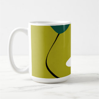 Minimalist Daisy Flower Abstract Botanical Art Coffee Mug