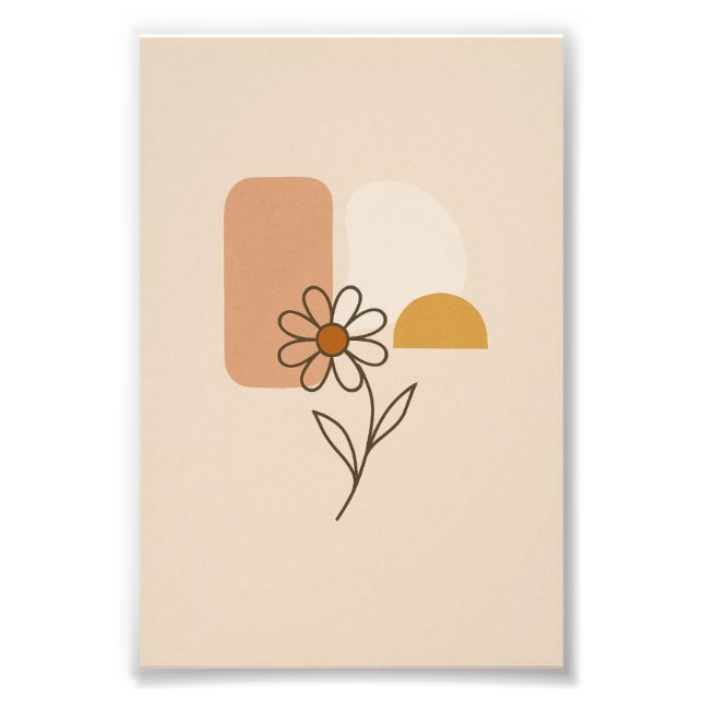 Minimalist Daisy Flower Poster (Front)