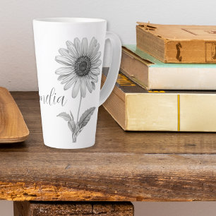 Minimalist Daisy Latte Mug