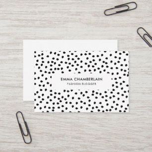 Minimalist Dalmatian Print Modern Custom Business  Business Card