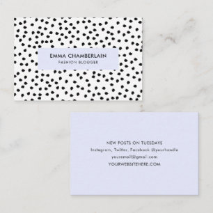 Minimalist Dalmatian Print Modern Custom Business Card