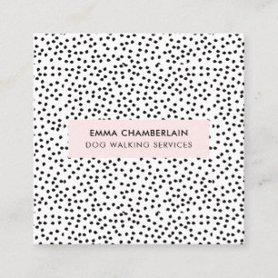 Minimalist Dalmatian Spots Simple Modern Cute Calling Card