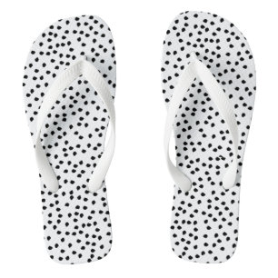 Minimalist Dalmatian Spots Simple Modern Cute Jandals