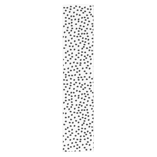 Minimalist Dalmatian Spots Simple Modern Cute Short Table Runner (Front)
