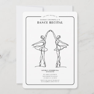 Minimalist Dance Recital  Invitation