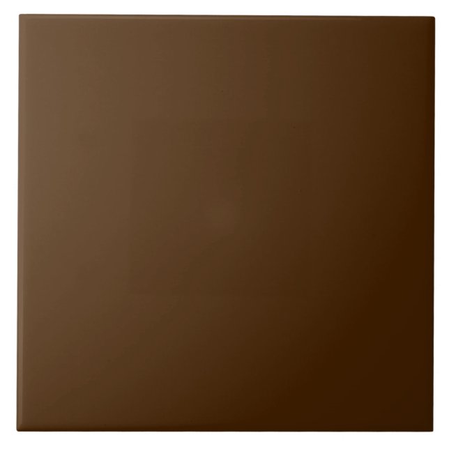 Minimalist Dark Brown Solid Colour Christmas  Tile (Front)