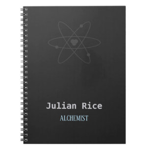 Minimalist dark grey notebook