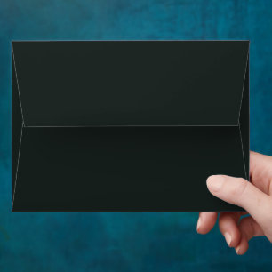 Minimalist Dark Jungle Green Invitation Matching  Envelope