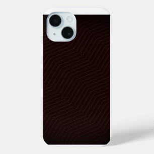 Minimalist Dark Mocha Brown Espresso Zig Zag iPhone 15 Case