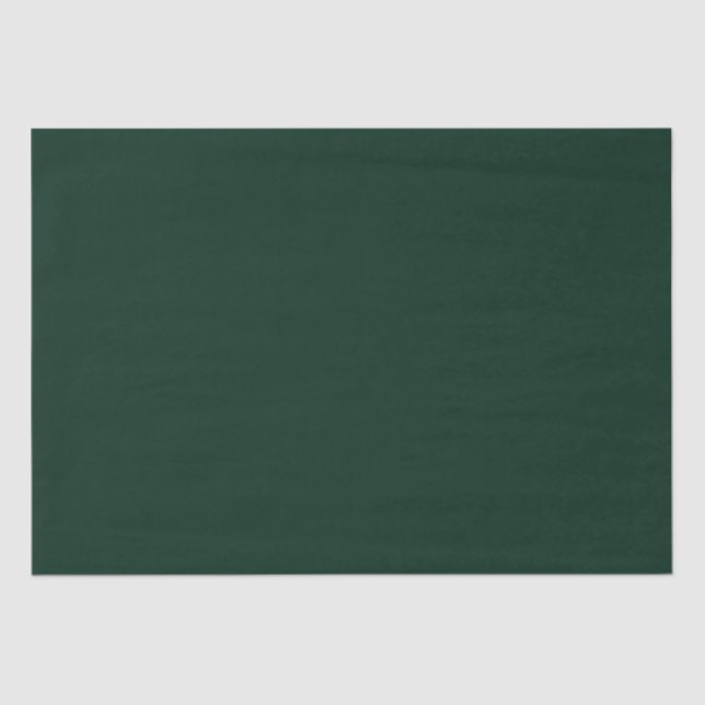 Minimalist dark pine green solid plain elegant  tissue paper (Front)