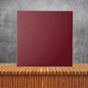 Minimalist Dark Red Plain Solid Colour Tile