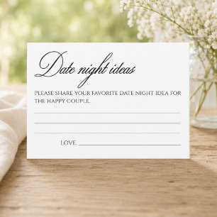 Minimalist Date Night Ideas Enclosure Card