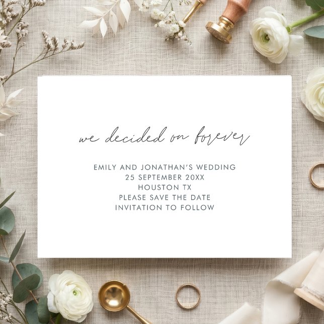 Minimalist Decided on Forever Save the Date (Creator Uploaded)