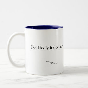 Minimalist Decidedly Indecisive Two-Tone Coffee Mug