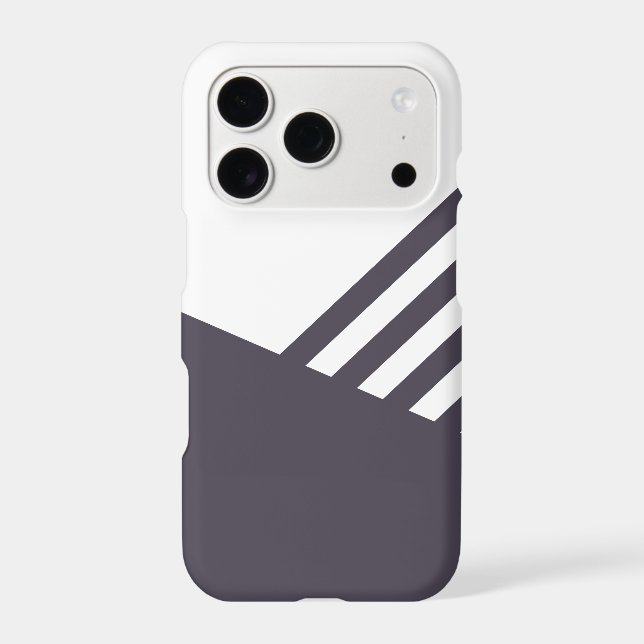 Minimalist Deep Purple and White phone cases (Back)