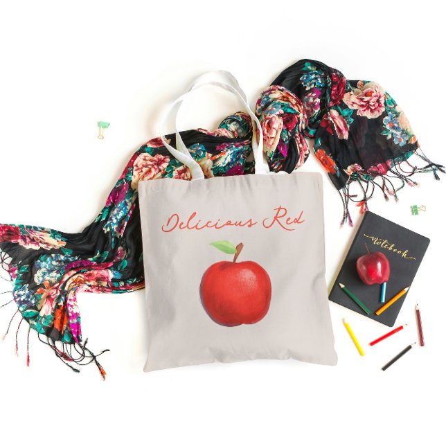 Minimalist Delicious Red Apple Tote Bag (Creator Uploaded)