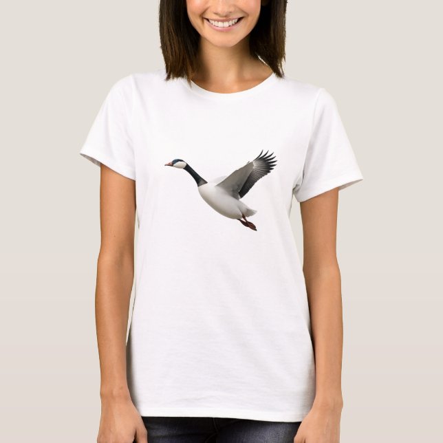 Minimalist depiction of a migrating goose flight T-Shirt (Front)