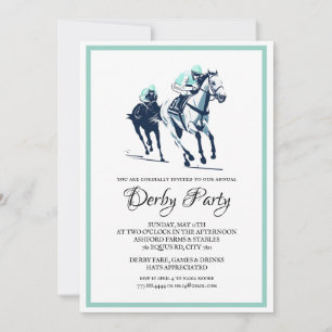 Minimalist Derby Party Invitation Horse Racing Eve