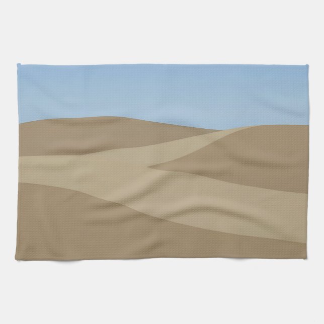 Minimalist Desert Dunes Landscape Tea Towel (Horizontal)