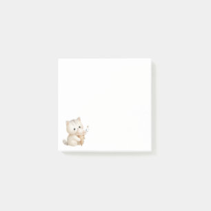 Minimalist Design Cute Cat with Ice Cream Post-it Notes