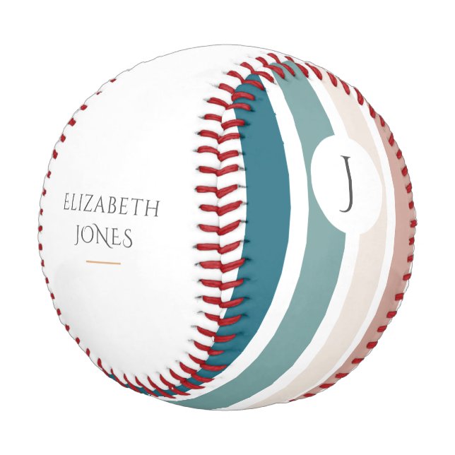 Minimalist design in pastel colours baseball (Angled)