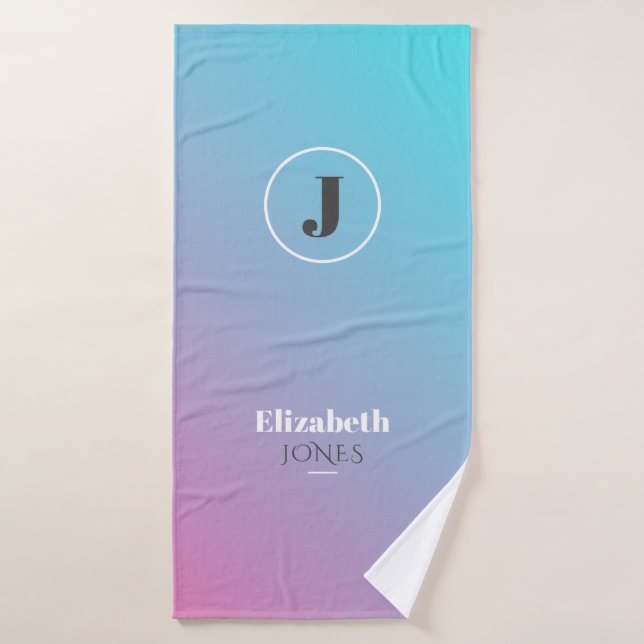 Minimalist design in pastel colours bath towel (Bath Towel)