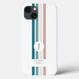 Minimalist design in pastel colours iPhone 13 case