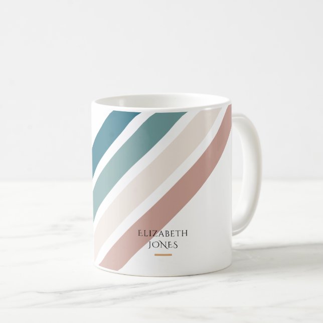 Minimalist design in pastel colours coffee mug (Front Right)