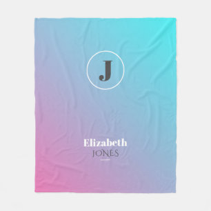 Minimalist design in pastel colours fleece blanket