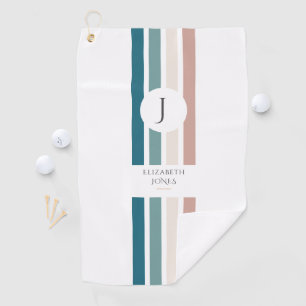 Minimalist design in pastel colours golf towel