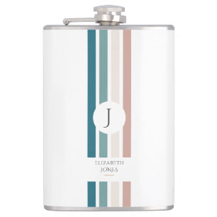 Minimalist design in pastel colours hip flask