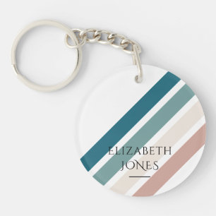 Minimalist design in pastel colours key ring