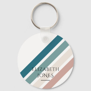 Minimalist design in pastel colours key ring