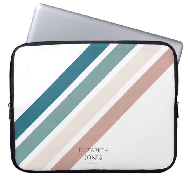 Minimalist design in pastel colours laptop sleeve (Front)