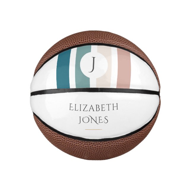 Minimalist design in pastel colours mini basketball (Front)