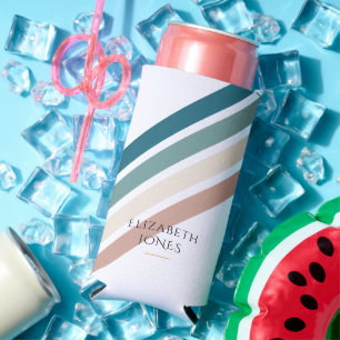 Minimalist design in pastel colours seltzer can cooler