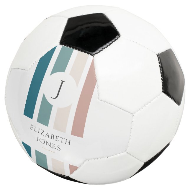 Minimalist design in pastel colours soccer ball (Three Quarter)